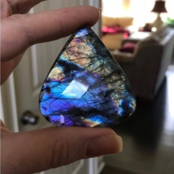 Faceted Labradorite Statement Pendant - Picture 6 of 6